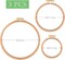 3 PCS Beech Wood Embroidery Hoops, Wood Circle Hoop Ring- (Size-4", 6", 8")